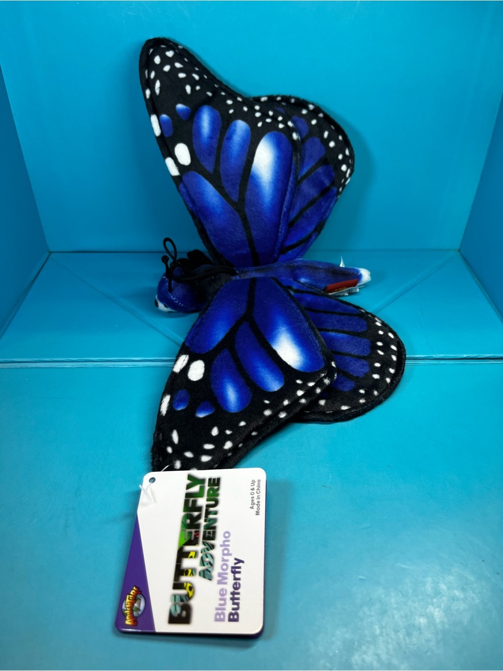 Adventure Planet - 13” Blue Morpho Butterfly Plush